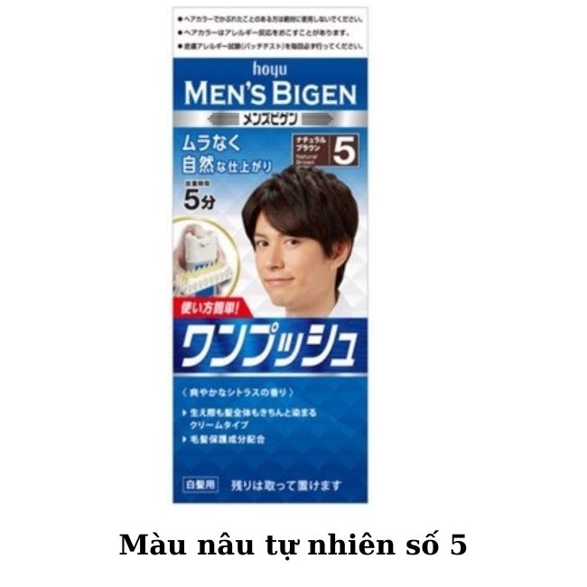 Thuốc nhuộm tóc phủ bạc cho nam Mens Bigen 7 Natural Black 40g  Jagodo